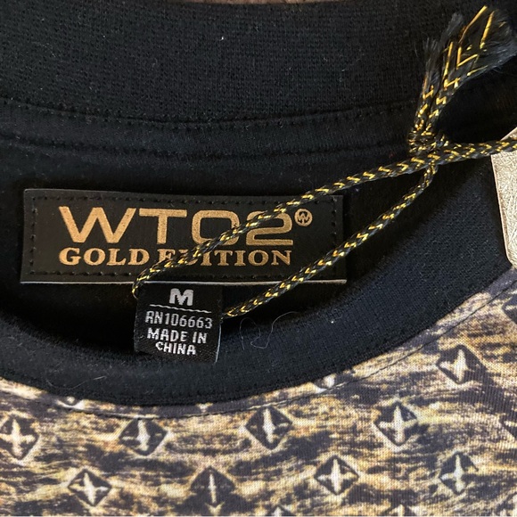 WTO2 Gold Edition Royal Lion Crest T Shirt Size M Black Gold - Picture 4 of 7